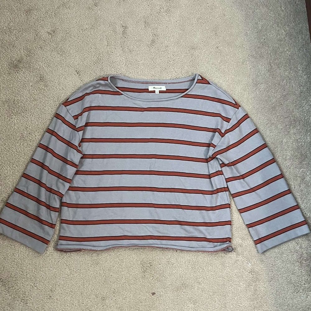 Madewell Three Quartered Sleeve Top, Size M